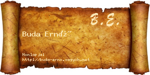 Buda Ernő névjegykártya