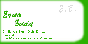 erno buda business card